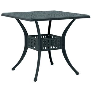vidaXL Tuintafel 80x80x75 cm gietaluminium groen