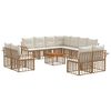 vidaXL Buiten bankenset 12 pcs Natuurlijk en Cr&egrave;me Wit Polyester