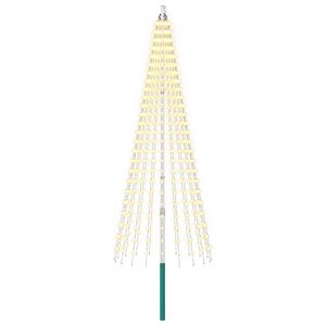 vidaXL Kerstboomverlichting met grondpen en vlaggenmast 250 cm