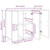 vidaXL Dressoir Artisan Eiken 89,5 x 34 x 80 cm Bewerkt hout