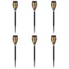 vidaXL Buitenzonne-lampen met grondpin 6 st Warmwit 47,5 cm ABS
