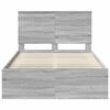vidaXL Bedframe Grijs Sonoma 120 x 190 cm Massief grenenhout
