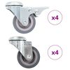 vidaXL 8 st Zwenkwielen met boutgaten 50 mm