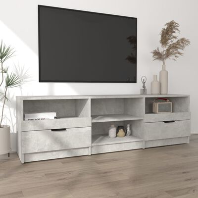 vidaXL Tv-meubel 150x33,5x45 cm bewerkt hout betongrijs