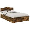 vidaXL Bedframe met lade Gerookt eiken 120 x 200 cm Bewerkt hout