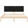 vidaXL Bedframe met Gevoerd Hoofdgedeelte Zwart 160 x 200 cm