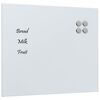 vidaXL Magneetbord voor aan de wand 60x50 cm gehard glas wit