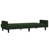 vidaXL Slaapbank 2-zits fluweel donkergroen