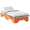 vidaXL Bedframe zonder matras stapelbaar wasbruin 80x200 cm hout