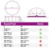 vidaXL Pooldome Doorzichtig 405 x 405 x 192 cm PVC