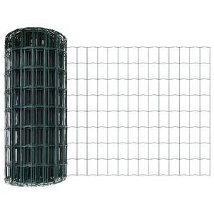vidaXL Gelaste draadhek 10 x 0,8 m (B x H) PVC-Coated Staal Groen Mesh