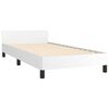 vidaXL Bedframe met hoofdbord kunstleer wit 100x200 cm