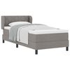 vidaXL Boxspringbed met matras met hoofdeinde Taupe 90 x 200 cm Stof