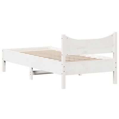 vidaXL Bedframe zonder matras massief grenenhout wit 90x190 cm