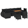vidaXL Tuin Sofa Set 10 pcs Zwart Poly rattan en gepoedercoat staal