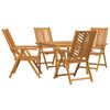 vidaXL Tuin eettafelset 5 st Bruin 90 x 90 x 74 cm Massief Acaciahout