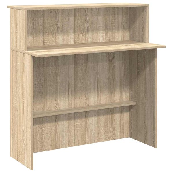 vidaXL Receptiebalie Sonoma Eiken 100x50x103,5 cm Bewerkt Hout