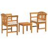 vidaXL Tuinrozelounge set 3 st Massief Acaciahout