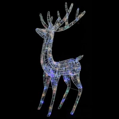 vidaXL Kerstdecoratie rendier 250 LED's meerkleurig 180 cm acryl