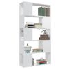 vidaXL Boekenkast/kamerscherm 80x24x155 cm bewerkt hout hoogglans wit