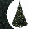 vidaXL Kunstkerstboom donkergroen met kerstballen 240 cm 300 LED's