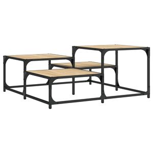vidaXL Salontafel 87,5x87,5x40 cm bewerkt hout sonoma eikenkleurig