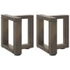 vidaXL Salontafelpoten 2 st T-vormig 30x25x(30-31) cm staal naturel