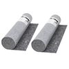 vidaXL Schildersvlies anti-slip 50 m 280 g/m&sup2; grijs 2 st