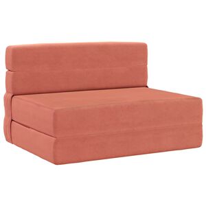vidaXL Vouwbare Bankbed Rood-oranje 70 x 80 x 60 cm Stof
