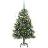 vidaXL Kunstmatige Scharnier Kerstboom met Cones Groen 150 cm