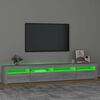 vidaXL Tv-meubel met LED-verlichting 240x35x40 cm grijs sonoma eiken
