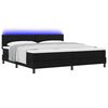 vidaXL Boxspring bed met matras met LED Zwart 200 x 200 cm Stof