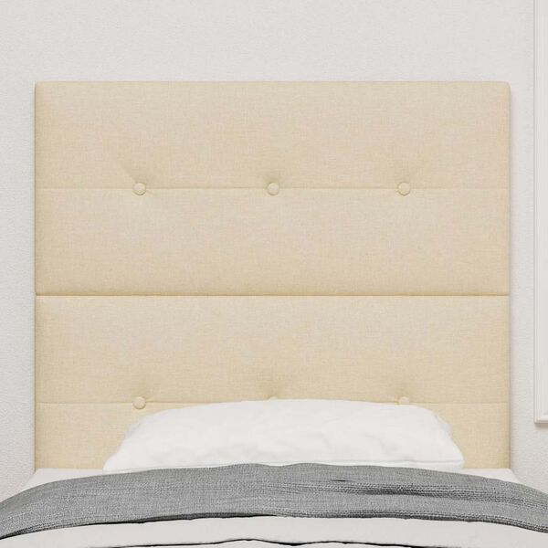vidaXL Hoofdbord met hoofdeinde Cr&egrave;me 100 cm Nep Leer