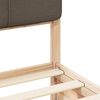 vidaXL Bedframe met Gevoerd Hoofdgedeelte Taupe 75 x 190 cm