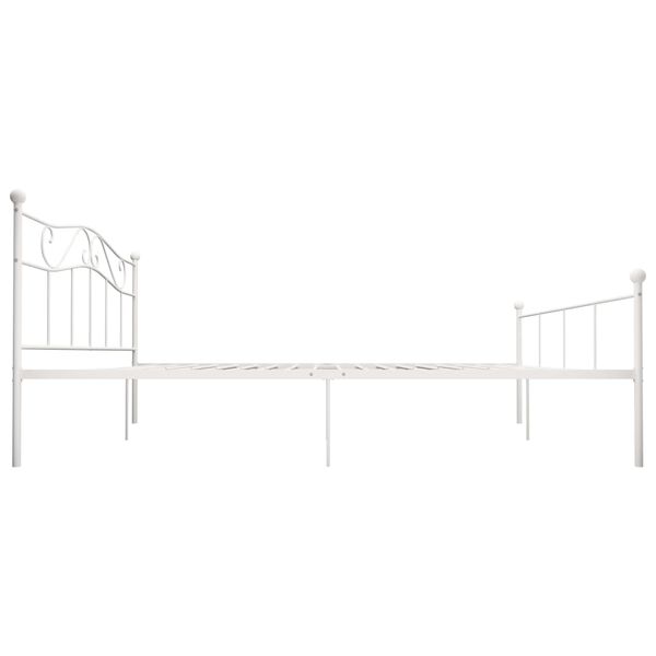vidaXL Bedframe metaal wit 180x200 cm
