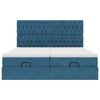 vidaXL Ottoman bed met matrassen 200x200cm fluweel donkerblauw