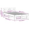 vidaXL Bedframe Wasbruin 120 x 200 cm Massief grenenhout