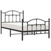 vidaXL Bedframe met hoofd- en voeteneinde metaal zwart 100x190 cm