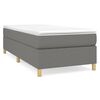 vidaXL Boxspring met matras stof donkergrijs 100x200 cm
