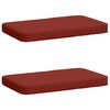 vidaXL 2-delige Bankkussens VUGHT 2 pcs 100% Polyester Rood