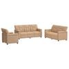 vidaXL Bankstel 3 pcs Cappuccino Kunstleer