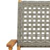vidaXL 5-delige Tuinset poly rattan en massief hout grijs