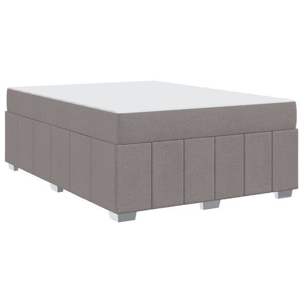 vidaXL Bedframe met matras Taupe 160 x 200 cm Stof