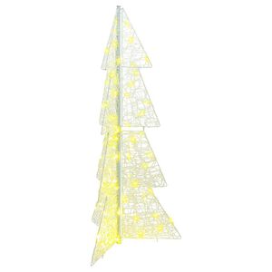vidaXL Kerstboom 100 LED's Warmwit 120 cm Acryl