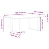 vidaXL Eettafel rechthoekig 180x100x74 cm massief eikenhout lichtbruin