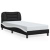 vidaXL Bedframe zonder matras "Hvar" kunstleer zwart en wit 90x190 cm