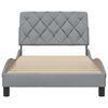 vidaXL Bedframe zonder matras 100x200 cm stof lichtgrijs
