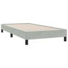 vidaXL Boxspring met matras fluweel lichtgrijs 80x210 cm