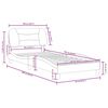 vidaXL Bedframe zonder matras "Hvar" kunstleer zwart en wit 90x190 cm