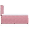 vidaXL Boxspring met matras fluweel roze 100x200 cm